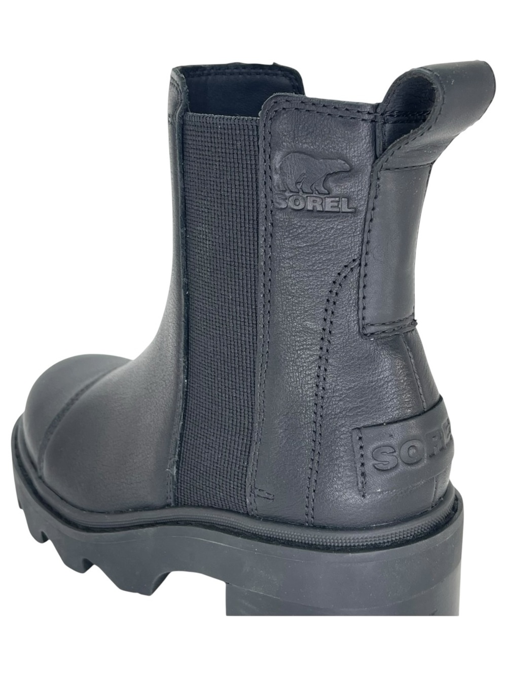Sorel Joan Now Black Leather Waterproof Womens Chelsea Ankle Boots Size 5M - Picture 7 of 13